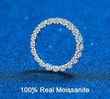 Infinite Elegant Moissanite Wedding Band Ring Full Eternity Band