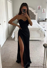 New Sling Sleeveless Slim Fit Open Back Slit Sexy Dress