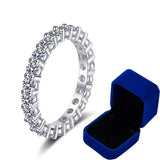 Infinite Elegant Moissanite Wedding Band Ring Full Eternity Band