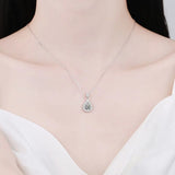 2CT Excellent Cut Moissanite Halo Pendant necklace