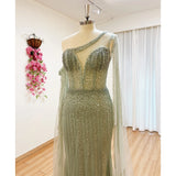 Luxurious Elegant Crystal Evening Gown
