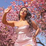 New Sling Sleeveless Slim Fit Open Back Slit Sexy Dress