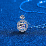 Elegant 1.4ct Flawless Moissanite Pendant Necklace - fine Jewelry