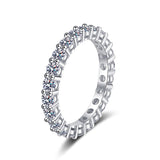 Infinite Elegant Moissanite Wedding Band Ring Full Eternity Band