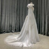 Beautiful Aline new design Wedding Dress with tulle ties