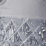 Long Sleeve Chiffon Curvy Plus Size Elegant V Neck Evening Dress