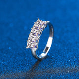 2.5CT VVS1 Emerald Cut Moissanite Engagement Ring