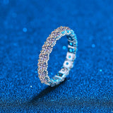 Infinite Elegant Moissanite Wedding Band Ring Full Eternity Band