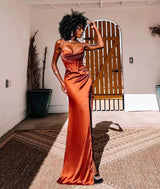 New Sling Sleeveless Slim Fit Open Back Slit Sexy Dress