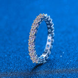 Infinite Elegant Moissanite Wedding Band Ring Full Eternity Band