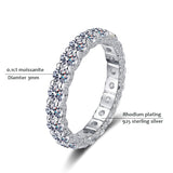 Infinite Elegant Moissanite Wedding Band Ring Full Eternity Band