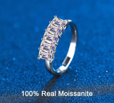 2.5CT VVS1 Emerald Cut Moissanite Engagement Ring