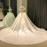 Vintage style Elegant Satin Wedding Gown