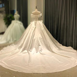 Vintage style Elegant Satin Wedding Gown