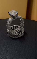 Viral Custom 35.2Ct Wedding Ring VVS1 Grade GRA/ IGI