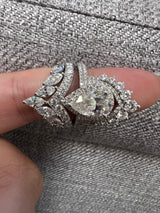 Triple Halo Pear Jasmine Wedding and Engagement Ring