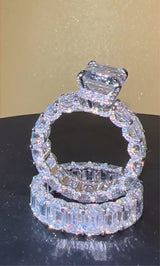 Viral Custom 35.2Ct Wedding Ring VVS1 Grade GRA/ IGI