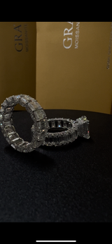 Viral Custom 35.2Ct Wedding Ring VVS1 Grade GRA/ IGI