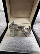 Triple Halo Pear Jasmine Wedding and Engagement Ring