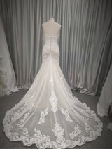 Beautiful Elegant French Lace Mermaid Wedding Dress