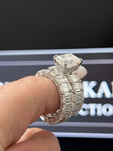 Viral Custom 35.2Ct Wedding Ring VVS1 Grade GRA/ IGI