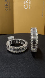 Viral Custom 35.2Ct Wedding Ring VVS1 Grade GRA/ IGI