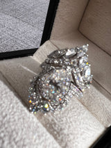 Triple Halo Pear Jasmine Wedding and Engagement Ring