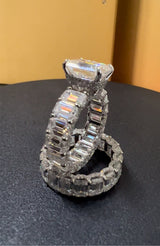 Viral Custom 35.2Ct Wedding Ring VVS1 Grade GRA/ IGI