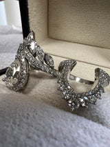 Triple Halo Pear Jasmine Wedding and Engagement Ring