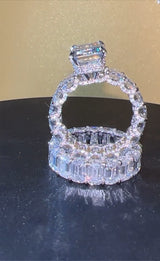 Viral Custom 35.2Ct Wedding Ring VVS1 Grade GRA/ IGI