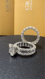 Viral Custom 35.2Ct Wedding Ring VVS1 Grade GRA/ IGI