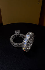 Viral Custom 35.2Ct Wedding Ring VVS1 Grade GRA/ IGI