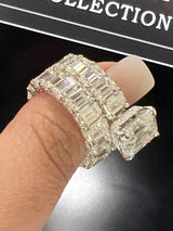 Viral Custom 35.2Ct Wedding Ring VVS1 Grade GRA/ IGI