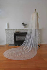 Veil/Cape with Pearls/Glitter Cape for Bridal /Shawl with Pearls Evening Cape
