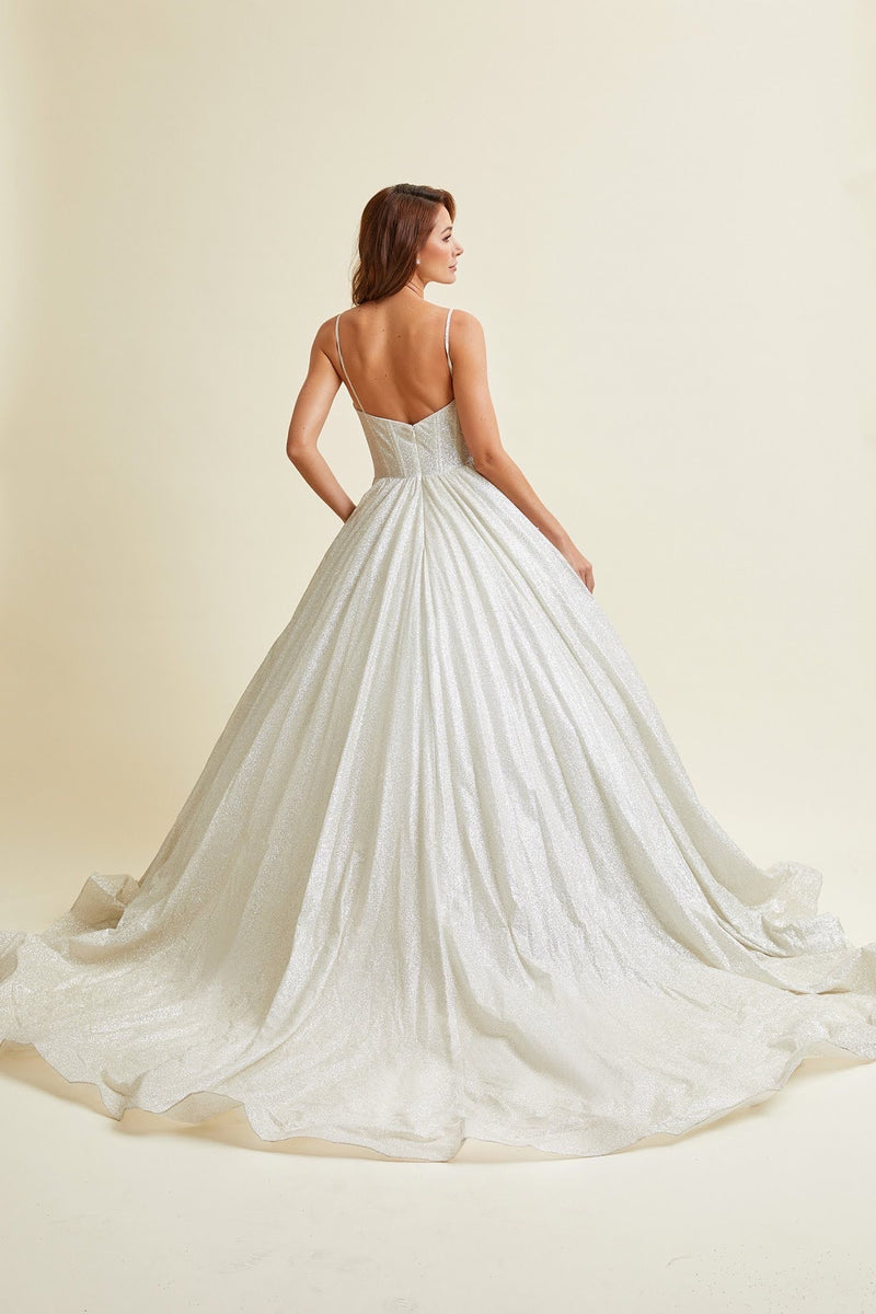 wedding dresses ivory and black Glitter Ballgown Black / Ivory Wedding Dress XL / Ivory