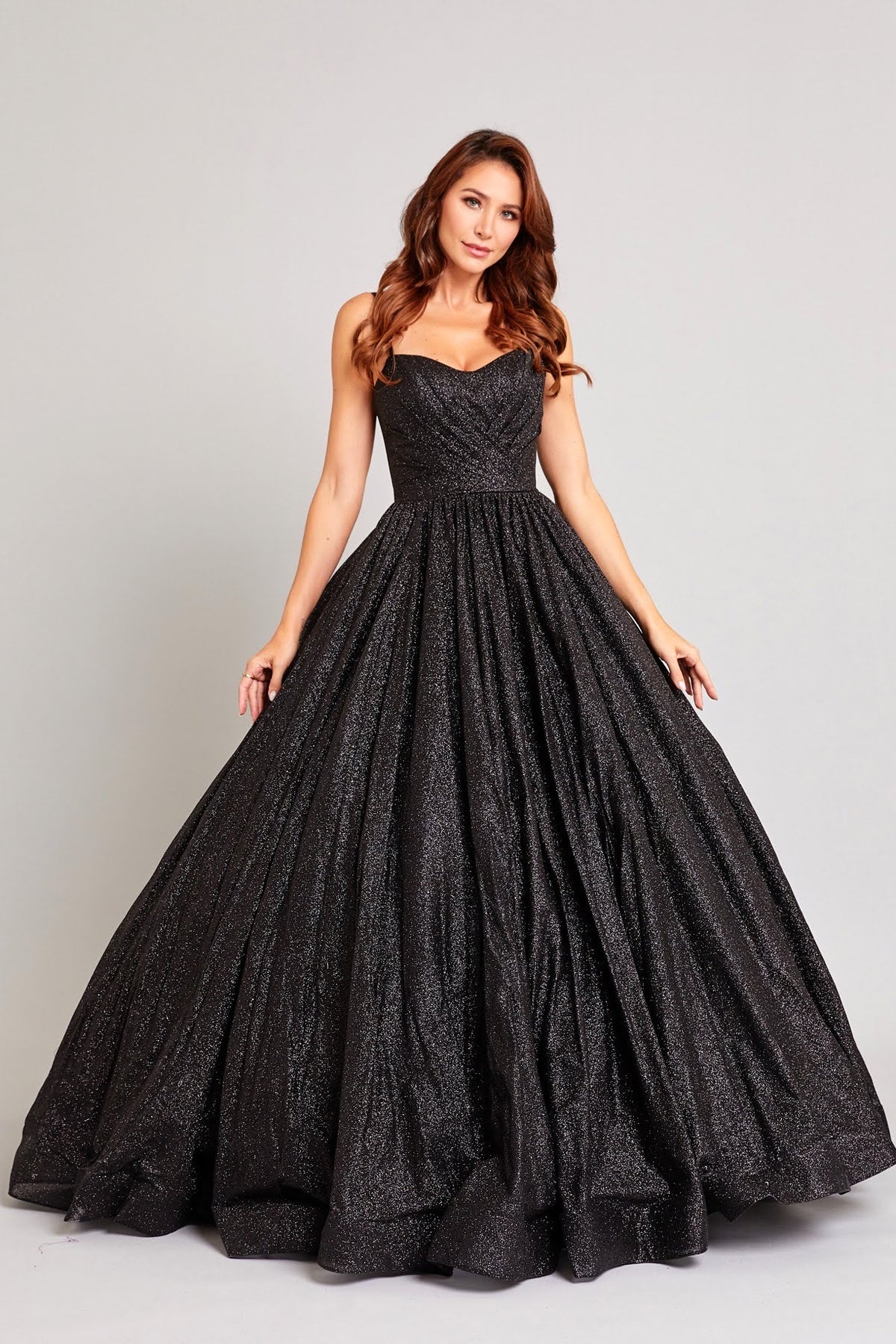 Glitter Ballgown Black / Ivory Wedding Dress XL / Ivory