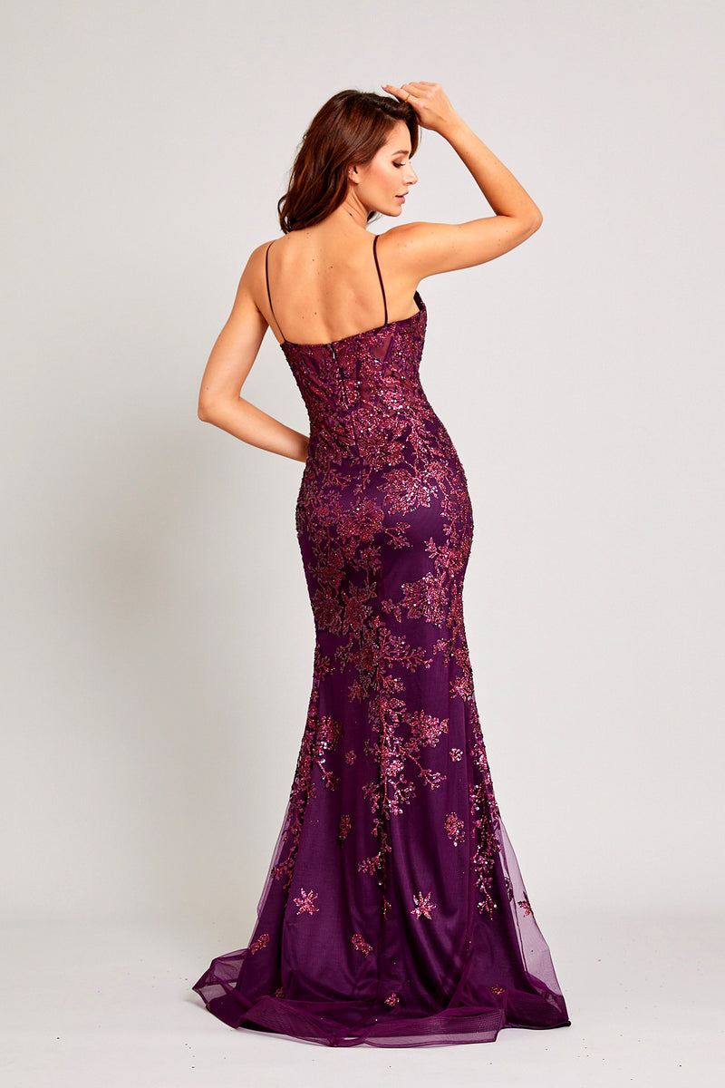 Sexy Plum Brides Maid/Evening Dress – Sandra's Bridal Collection