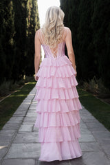 Layered Embellished Long Formal Dress