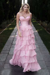 Layered Embellished Long Formal Dress