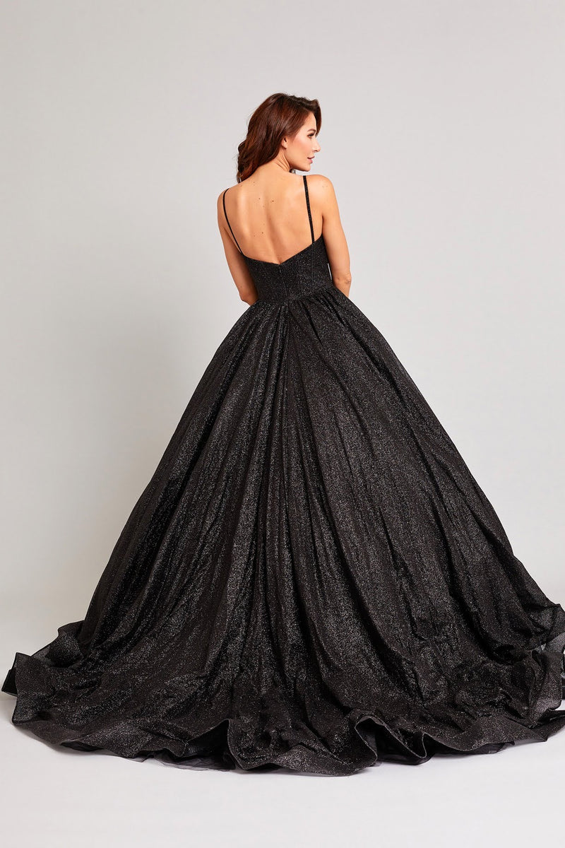 Glitter Ballgown Black / Ivory Wedding Dress XL / Ivory Glitter Ballgown Black / Ivory Wedding Dress XL / Ivory
