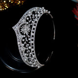 Bridal Crown with Swarovski Elements and pearls - Krystall