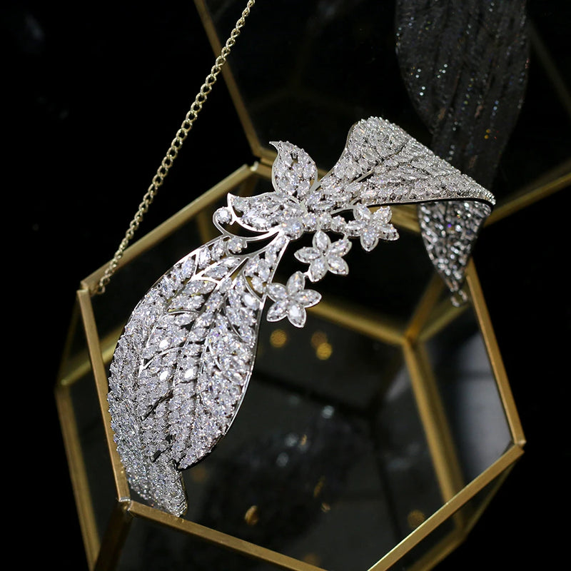 Dubai Inspired Butterfly Headband Swarovski Crystal -Emery