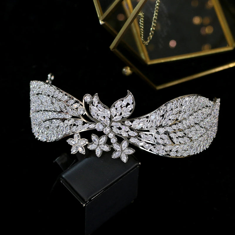 Dubai Inspired Butterfly Headband Swarovski Crystal -Emery