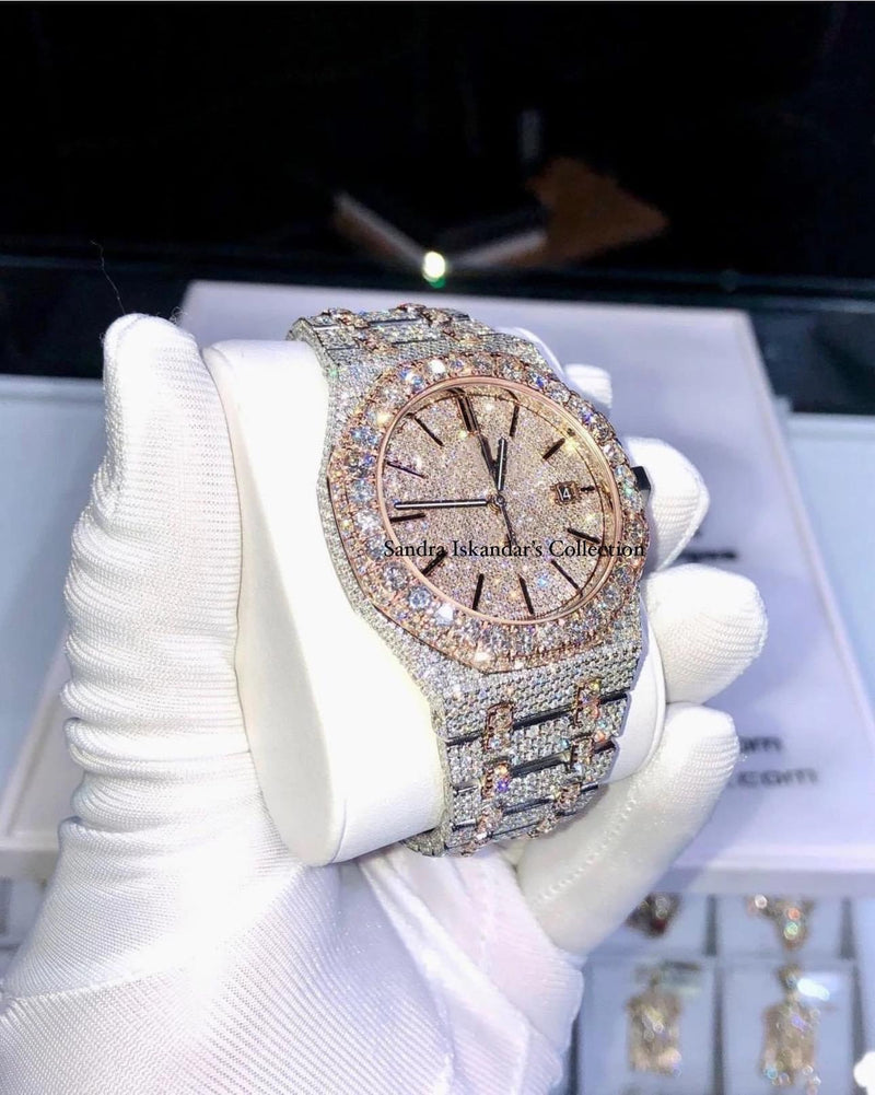 Custom Fully Encrusted Diamond Watch