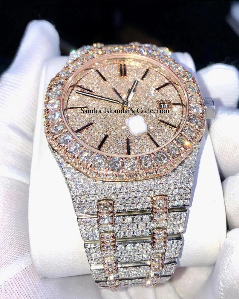 Custom Fully Encrusted Diamond Watch