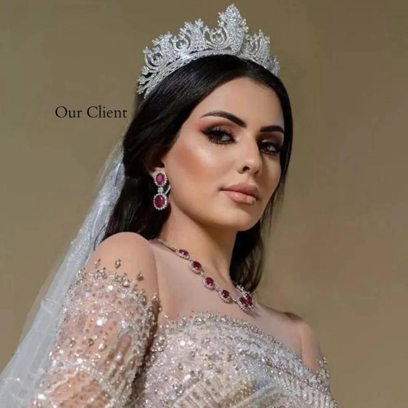 Luxury Handmade Crystal Wedding Crown- Queen Arias