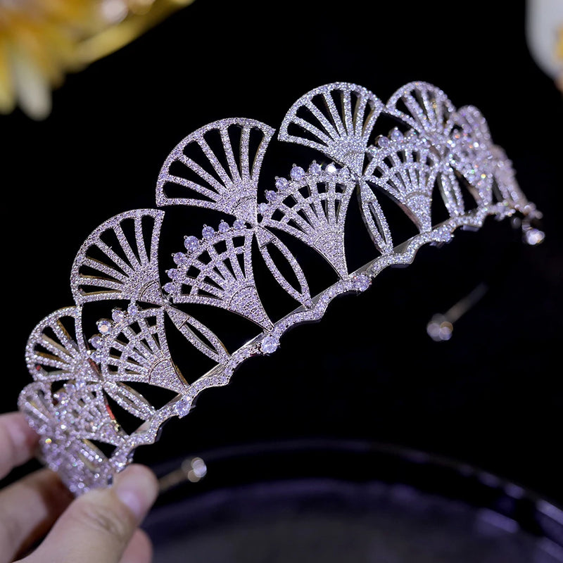 Limited Stock left- Elegant shaped swarovski crystal elements Bridal Tiaras