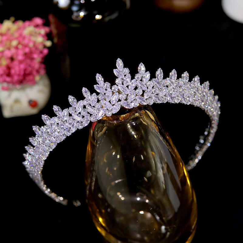 Beautiful Hand-made Swarovski Crystal Bridal Crown- Hope