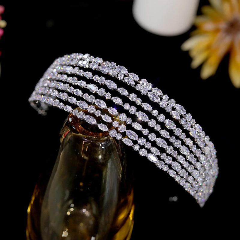 Beautifful Handcrafted Swarovski Bridal Head Band- Anny