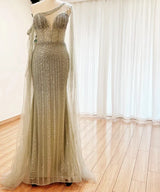 Luxurious Elegant Crystal Evening Gown